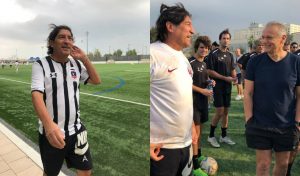 Castrilli fue el árbitro: Iván Zamorano y otras leyendas del fútbol protagonizan partido solidario en Qatar 
