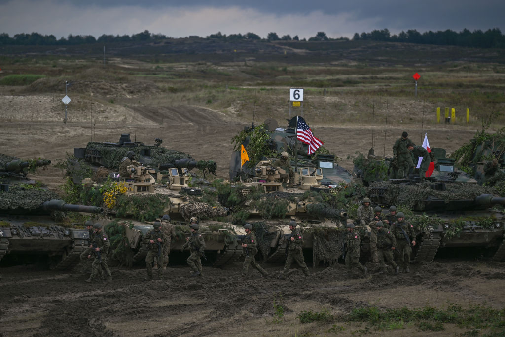 Los tanques Abrams de Estados Unidos en ejercicios en Polonia