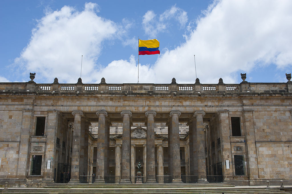 El edificio del Congreso de Colombia en la ciudad de Bogotá