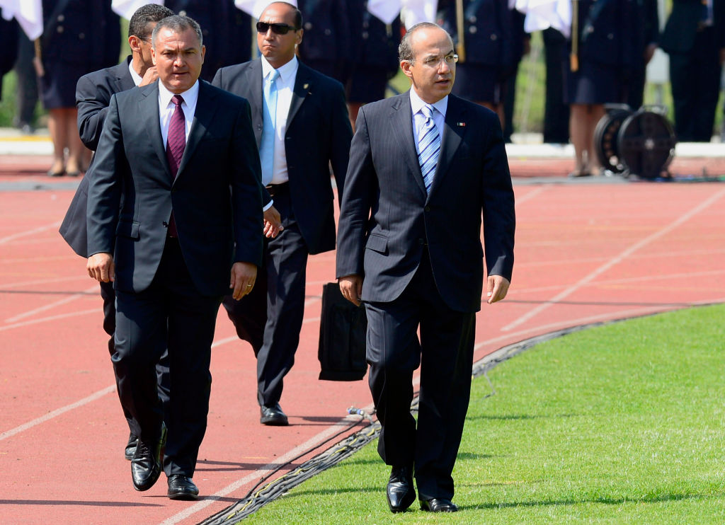 El expresidente mexicano Felipe Calderon junto al exministro Garcia Luna