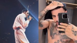 Lo tiró de vuelta al público: le lanzan un celular a Rauw Alejandro en pleno concierto y él reacciona furiosamente