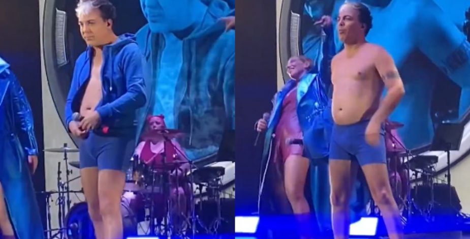 Quedó solo con un bóxer: Cristián Castro se desnuda en concierto en Argentina