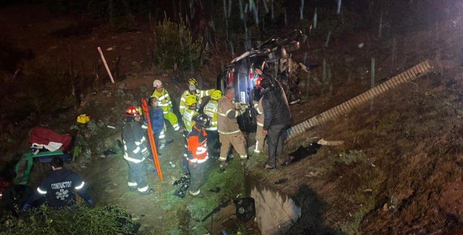 Funcionario de PDI fallece tras volcamiento de vehículo en la Ruta 5 Norte