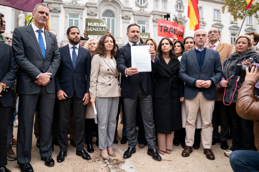 El partido de ultraderecha VoX tras su acción ante la suprema en España